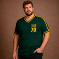 Camisa Brasil Plus Size RetrÃ´ Treino 1970 Masculina