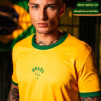 Camisa Brasil Urban Dry Amarela Masculina