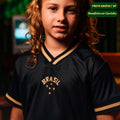 Camisa Brasil Urban Dry Preta Infantil Juvenil