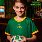 Camisa Brasil Urban Dry Verde Infantil Juvenil